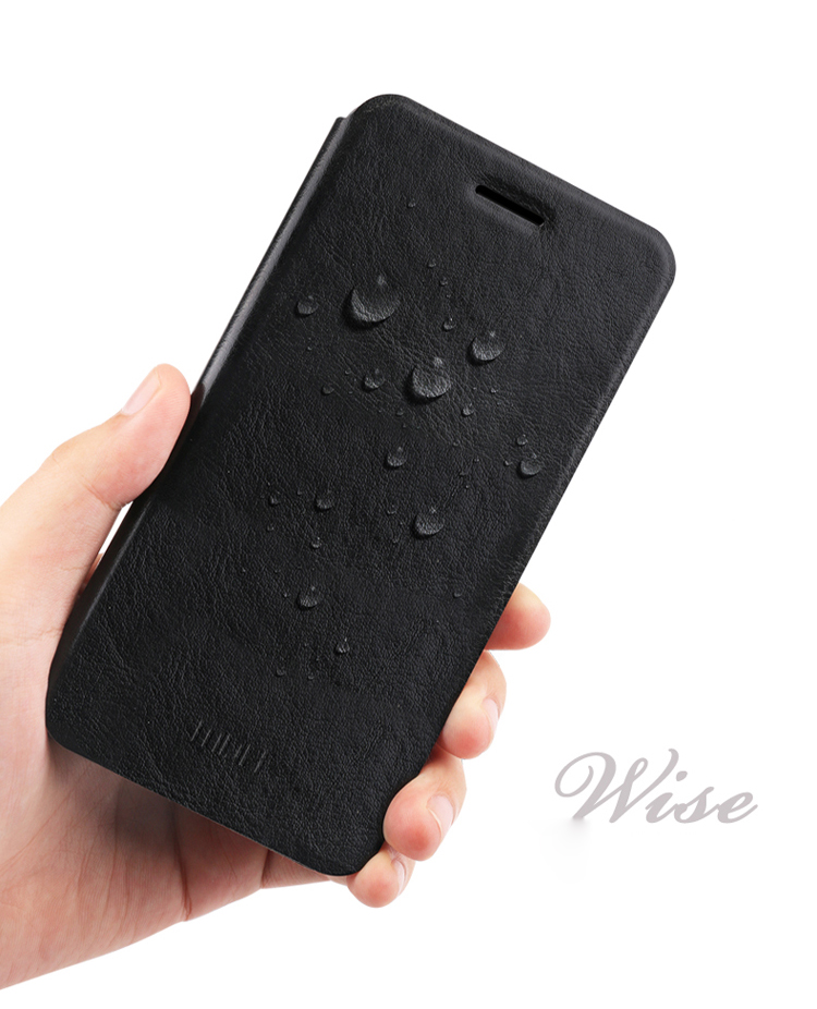 Mofi Rui Series Crazy Horse Flip PU Case de Cuero Para Xiaomi Redmi Note 5A Prime/Redmi Y1 (India) - Negro