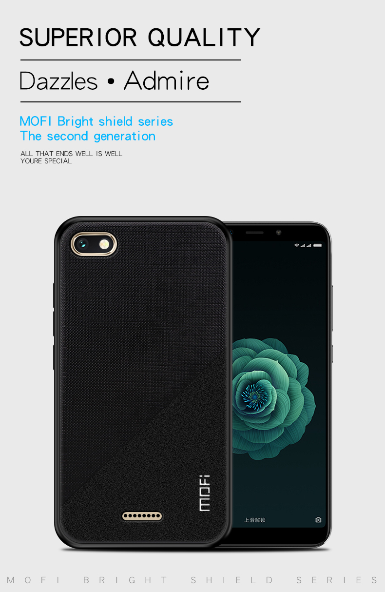 MOFI Bright Shield Series TPU + PC + Caixa de Combinação de Pano Para Xiaomi Redmi 6a - Preto