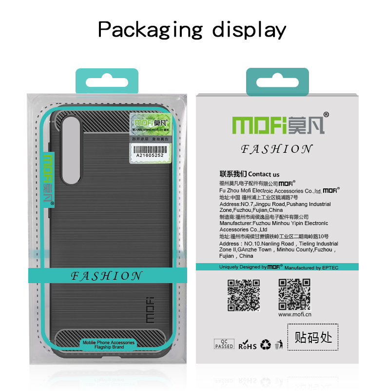 Mofi Carbon Fiber Texture Cepiled TPU Back Case Para Xiaomi Redmi S2 / Y2 - Negro