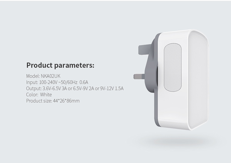 NILLKIN 12V Quick Charge 3.0 Wall Charger Adapter (CE/FCC/RoHS/DOE/ERP) - US Plug-2