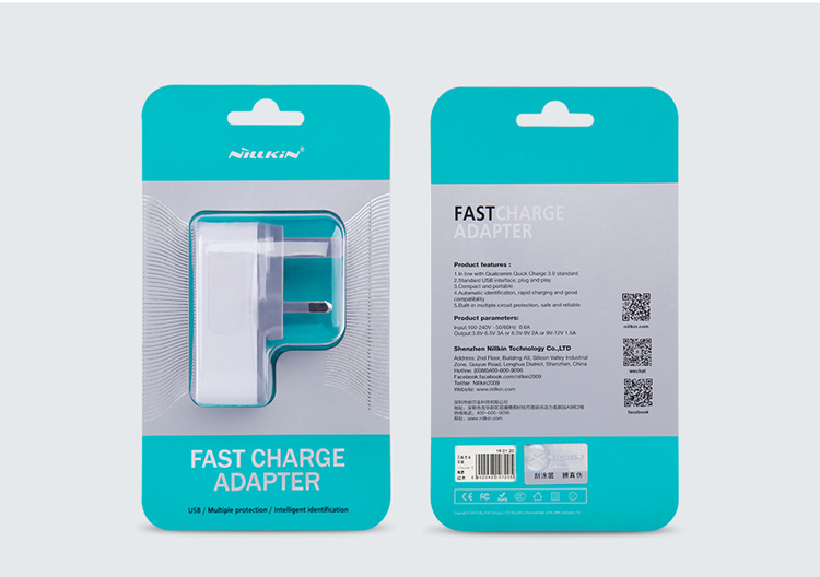NILLKIN 12V Quick Charge 3.0 Wall Charger Adapter (CE/FCC/RoHS/DOE/ERP) - US Plug-26