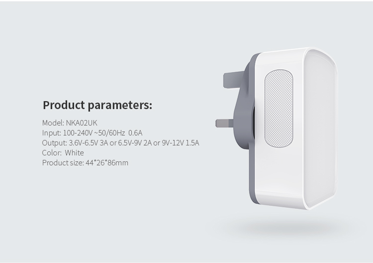 NILLKIN 12V 1.5A/2A/3A Quick Charge 3.0 Wall Charger (CE/FCC/RoHS/DOE/ERP) - UK Plug-2