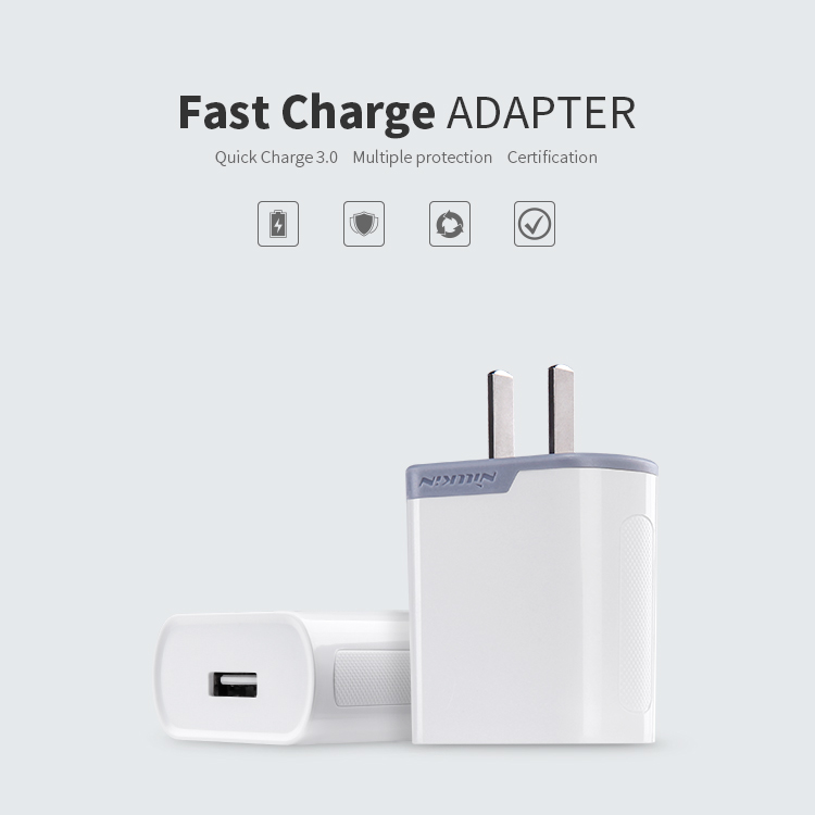 NILLKIN 12V Quick Charge 3.0 Wall Travel Charger (CE/FCC/RoHS/DOE/ERP) - China Plug-1