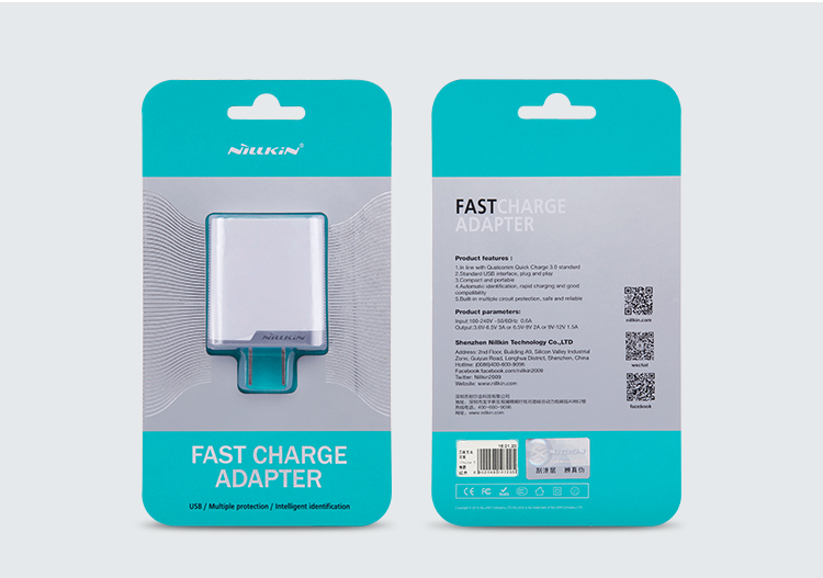 NILLKIN 12V Quick Charge 3.0 Wall Travel Charger (CE/FCC/RoHS/DOE/ERP) - China Plug-27