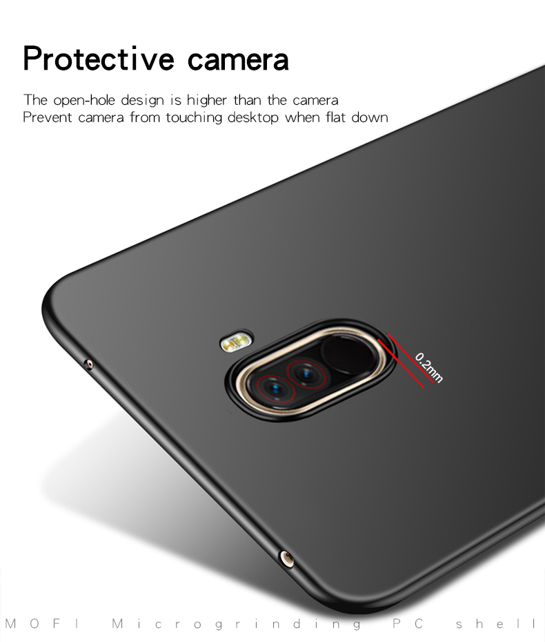 MOFI Shield Accessorio Per Custodia Mobile in Plastica Rigida Glassata Per Xiaomi Pocophone F1 / Poco F1 (India) - Blu Scuro