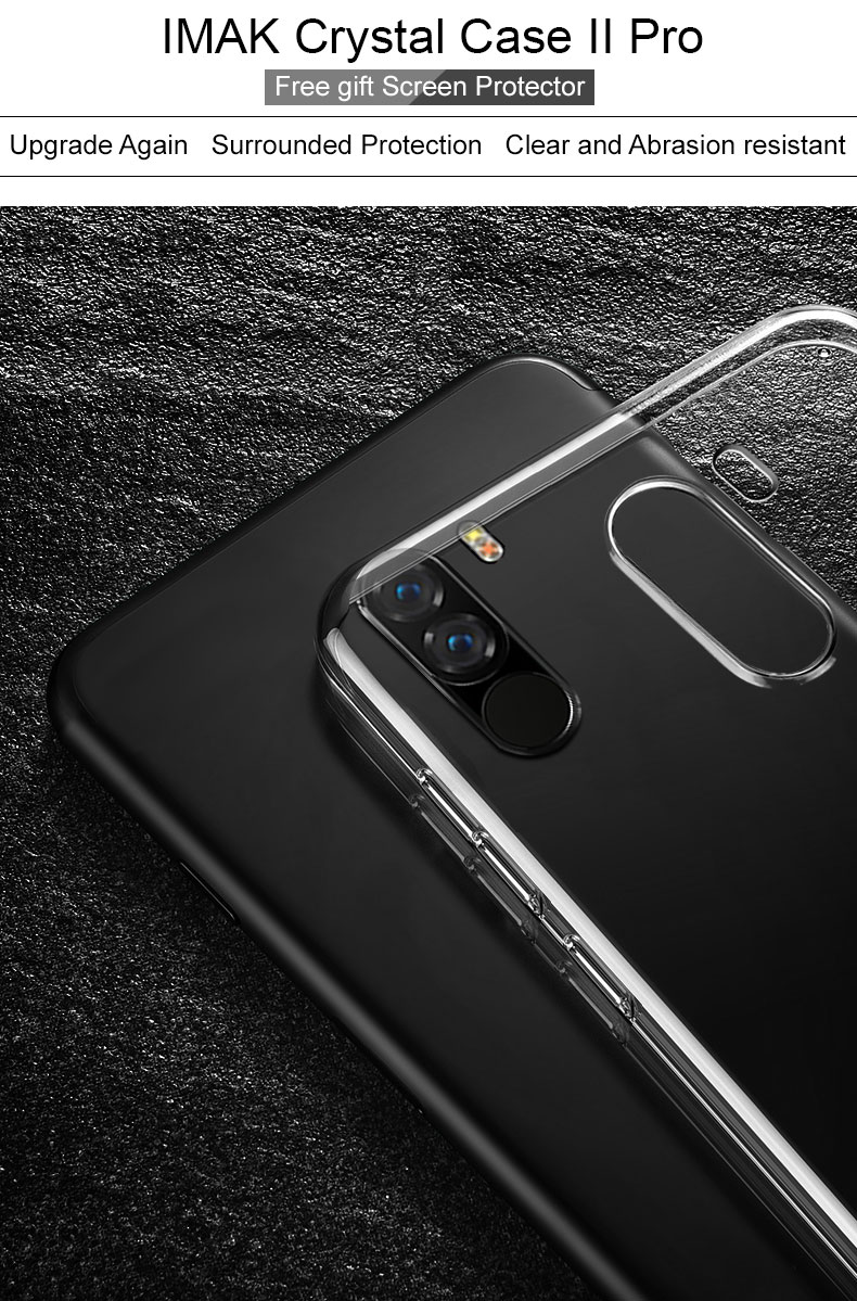 Imak Crystal Case II Pro+ Case de PC Resistente a Scratch Para Xiaomi Pocophone F1 / Poco F1 en India