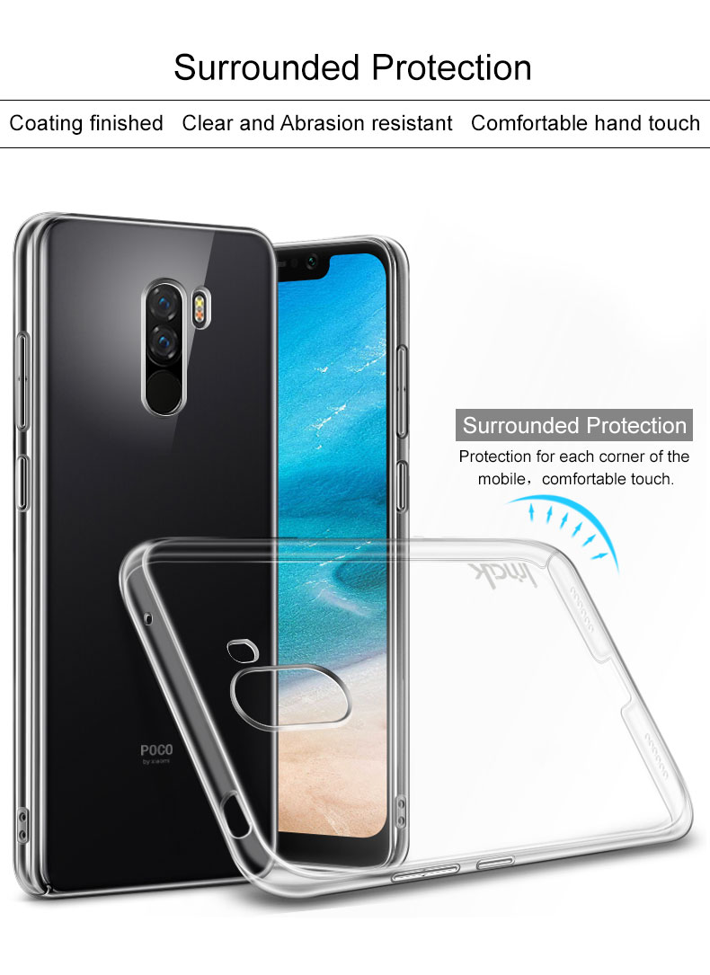 IMAK Crystal Case II Pro+ Caso PC Resistente a Arranhões Para Xiaomi Pocophone F1 / Poco F1 na Índia