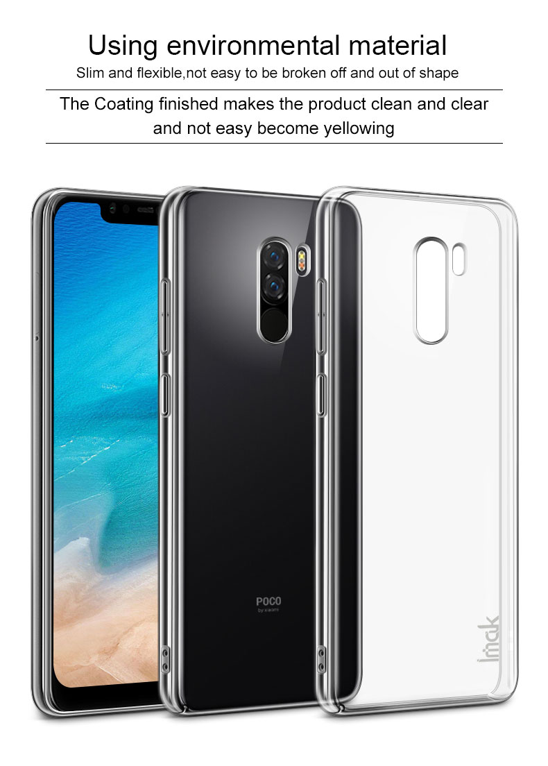 Imak Crystal Case II Pro+ Case de PC Resistente a Scratch Para Xiaomi Pocophone F1 / Poco F1 en India