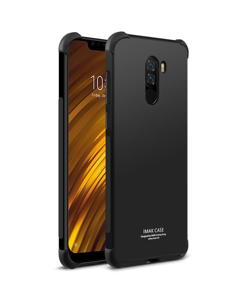 Imak Skin Feel Feel Anti-drop Shell + Película de Pantalla a Prueba de Explosión Para Xiaomi Pocophone F1 / Poco F1 (India) - Transparente