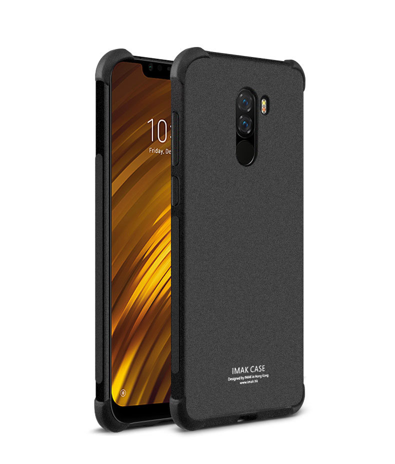 IMAK Skin Feel Anti-drop TPU Shell + Explosionssicherer Siebschildfilm Für Xiaomi Pocophon F1 / Poco F1 (indien) - Transparent