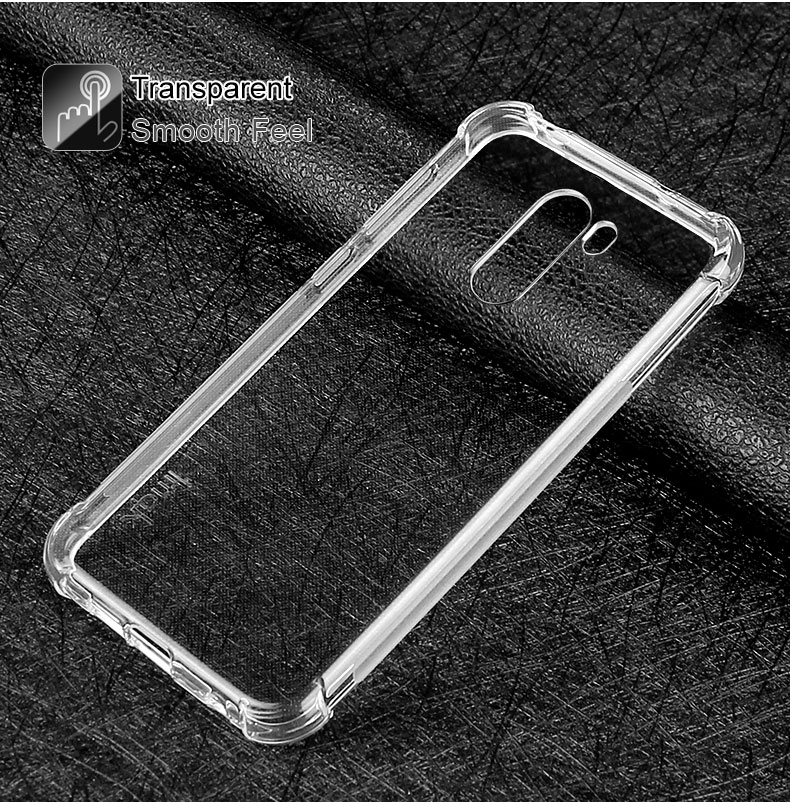 IMAK Skin Feel Anti-drop TPU Shell + Explosionssicherer Siebschildfilm Für Xiaomi Pocophon F1 / Poco F1 (indien) - Transparent