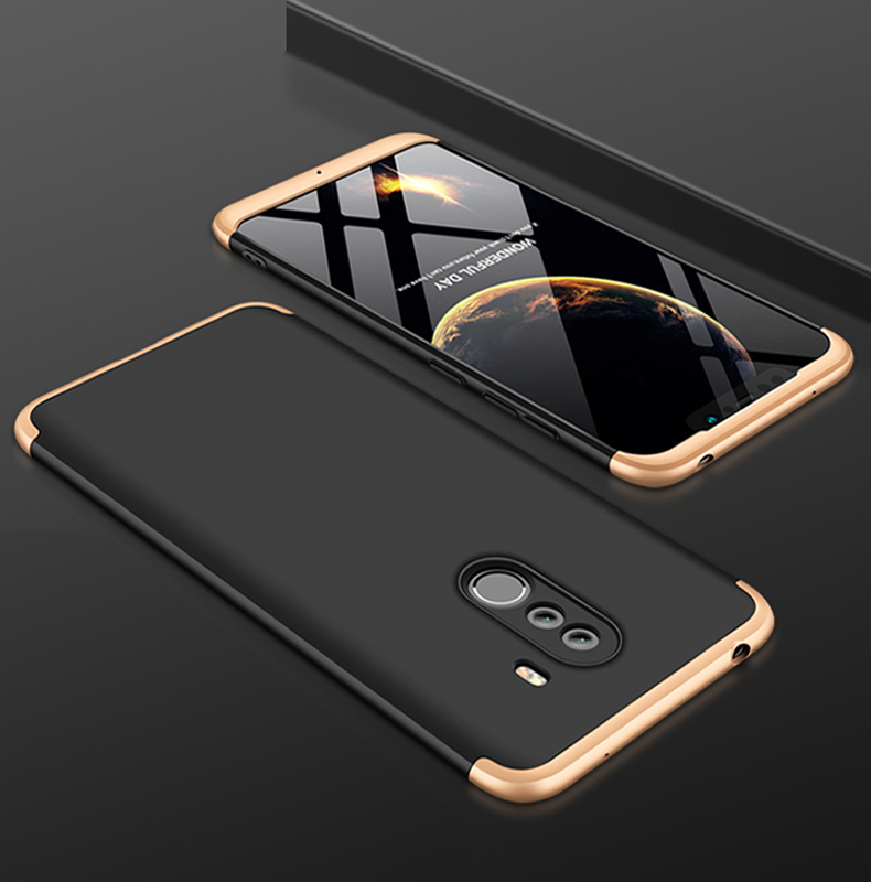 GKK [staccabile 3 Pezzi] Custodia Per Cellulare Opaca Per Xiaomi Pocophone F1 / Poco F1 (India) - Nero / Blu