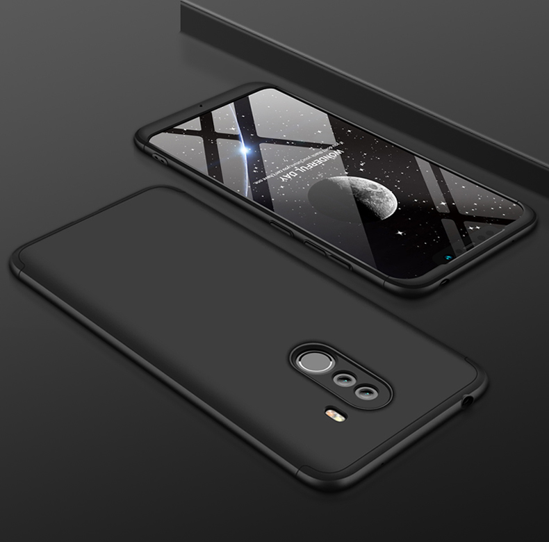 GKK [staccabile 3 Pezzi] Custodia Per Cellulare Opaca Per Xiaomi Pocophone F1 / Poco F1 (India) - Nero / Blu