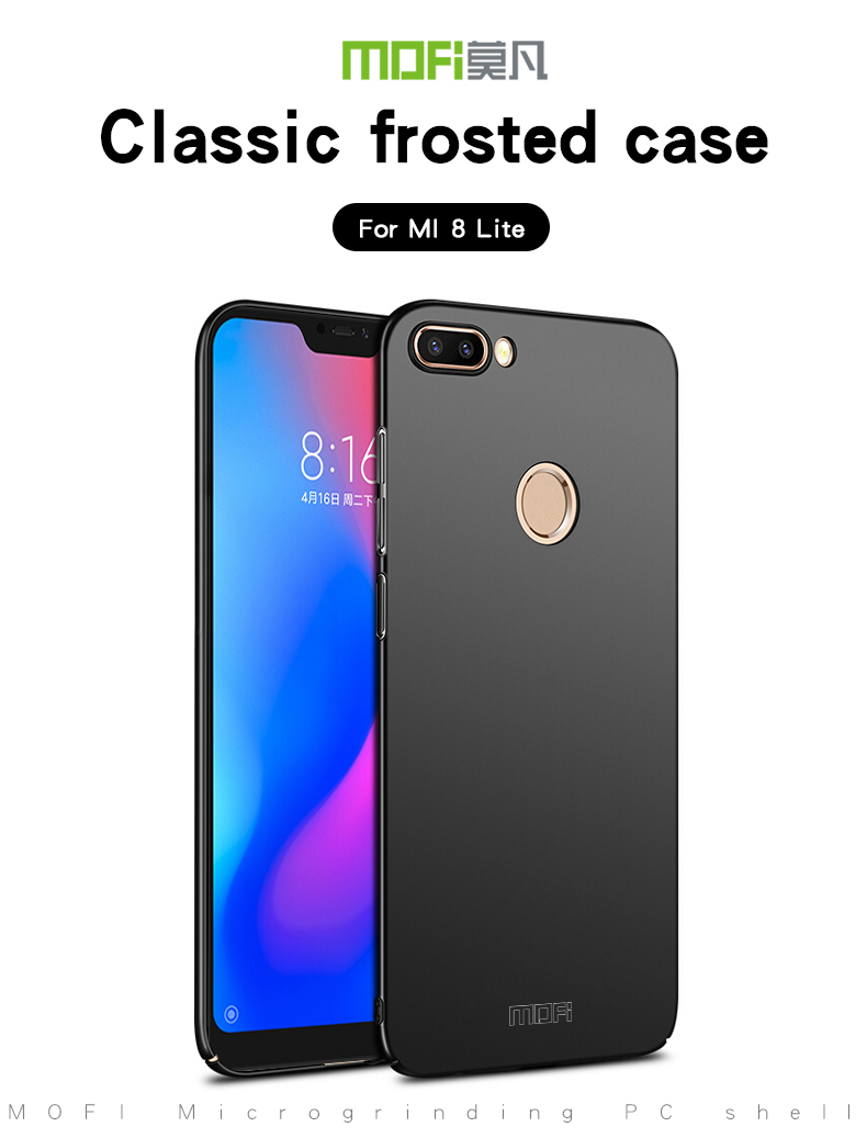 Mofi -schild Gefrostete Harte Plastik -handyabdeckung Für Xiaomi Mi 8 Lite / mi 8 Jugend (mi 8x) - Rot