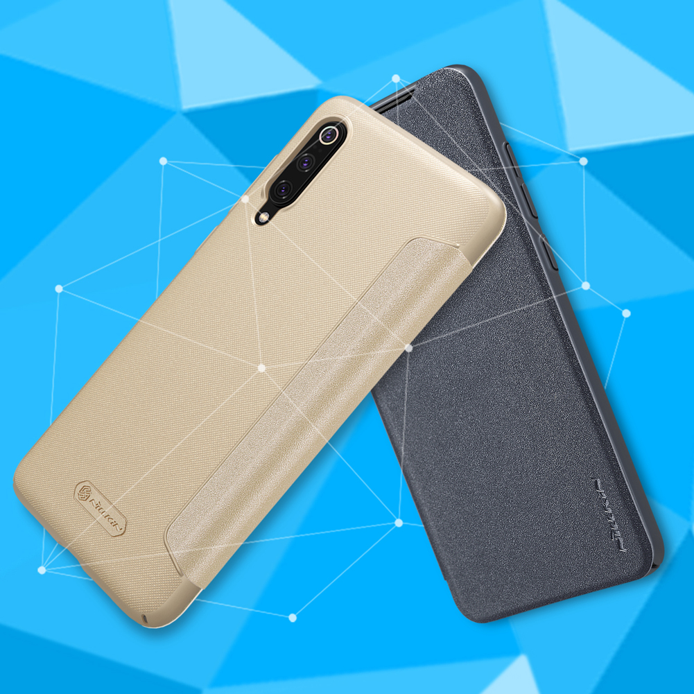 Nillkin Sparkle -serie Für Xiaomi Mi 9/Mi 9 Erforschen Sie PU Leder Mobile Flip Case - Gold