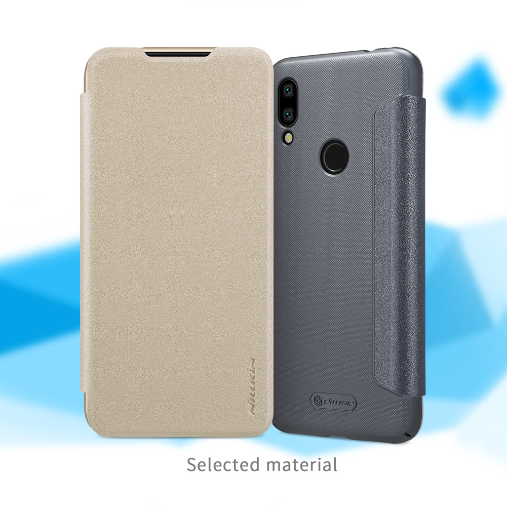 Nillkin Slist Series Cuir Folio Case Pour Xiaomi Redmi 7 / Redmi Y3 - Gris