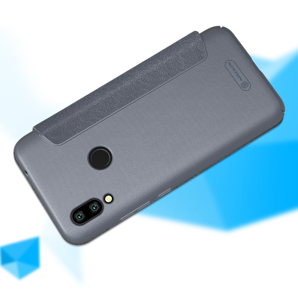 Nillkin Slist Series Cuir Folio Case Pour Xiaomi Redmi 7 / Redmi Y3 - Gris