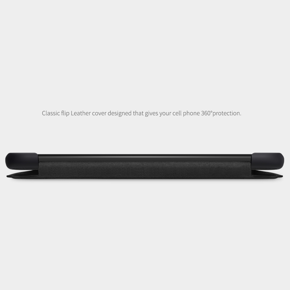 Serie Nillkin Qin Case Del Supporto Per Schede in Pelle Per Xiaomi Redmi 7 / Redmi Y3 - Nero