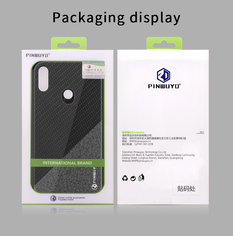 Pinwuyo Serie Honorable Case Hybrid Case Phone Para Xiaomi Redmi 7 / Redmi Y3 - Negro