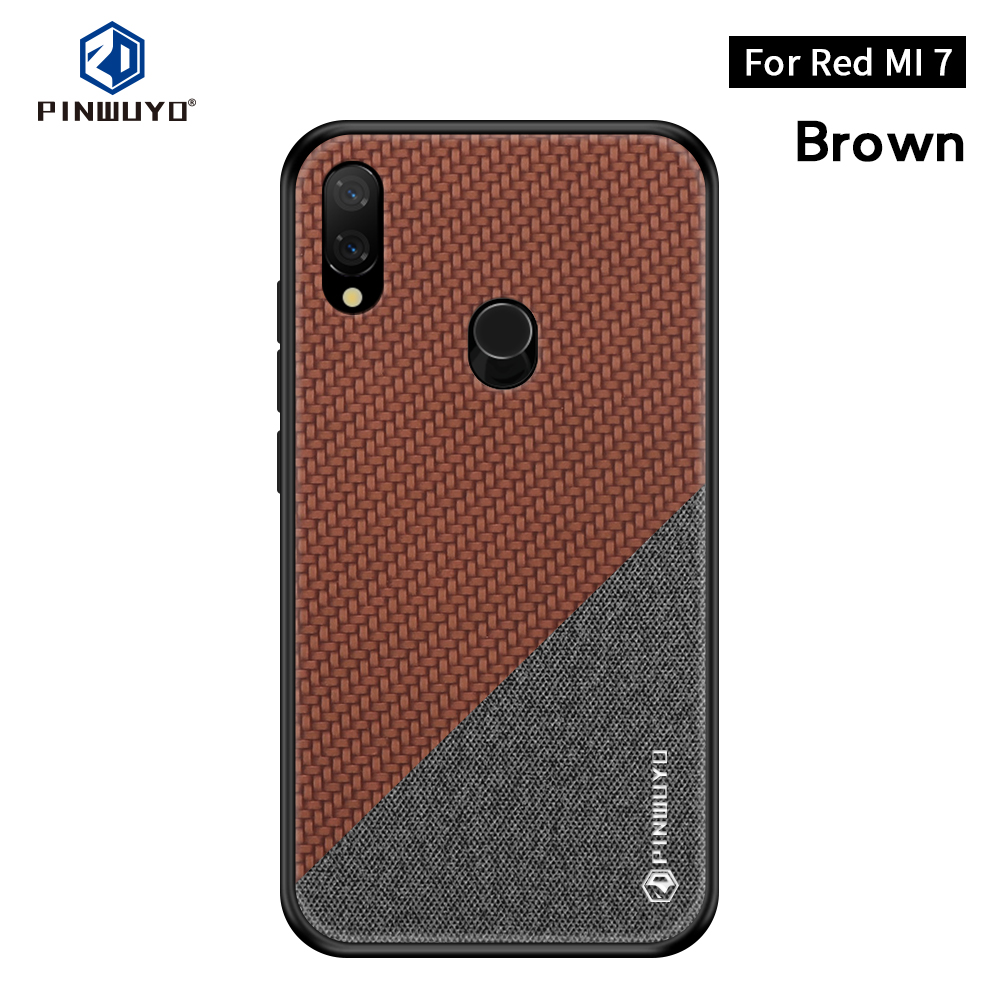 Pinwuyo Honorable Series Hybrid Case Cover Per Xiaomi Redmi 7 / Redmi Y3 - Nero