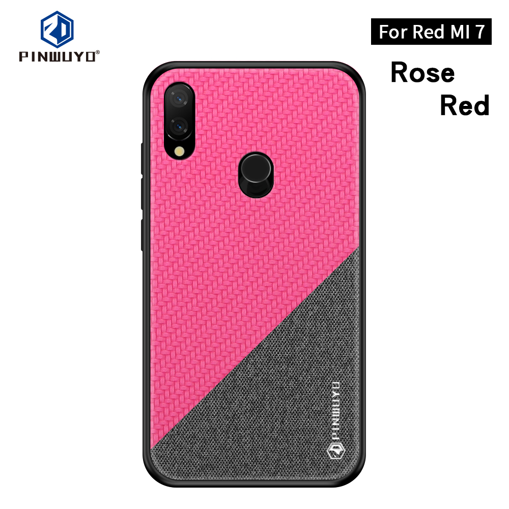 Pinwuyo Honorable Series Hybrid Case Téléphone Couverture Pour Xiaomi Redmi 7 / Redmi Y3 - le Noir