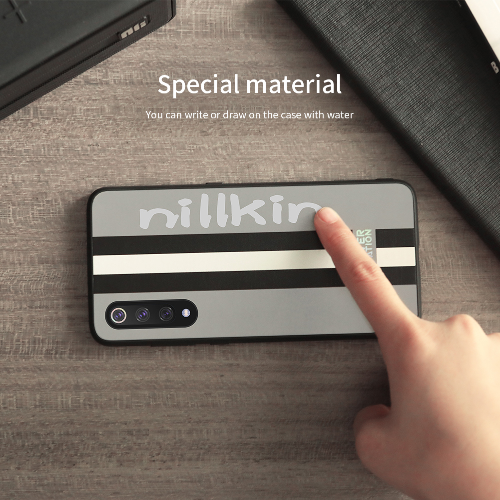 Nillkin Reflection Dazzling PU Leather + PC + TPU Telepubreada Para Xiaomi Mi 9 / 9 Explorar - Negro