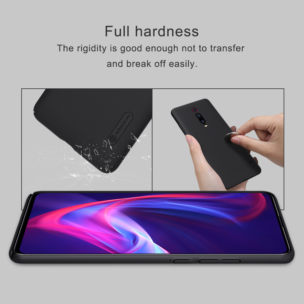 Couverture de Téléphone PC Matte Nillkin Pour Xiaomi Redmi K20 / mi 9T / Redmi K20 Pro / Couverture de Téléphone Dur Mi 9t Pro - le Noir