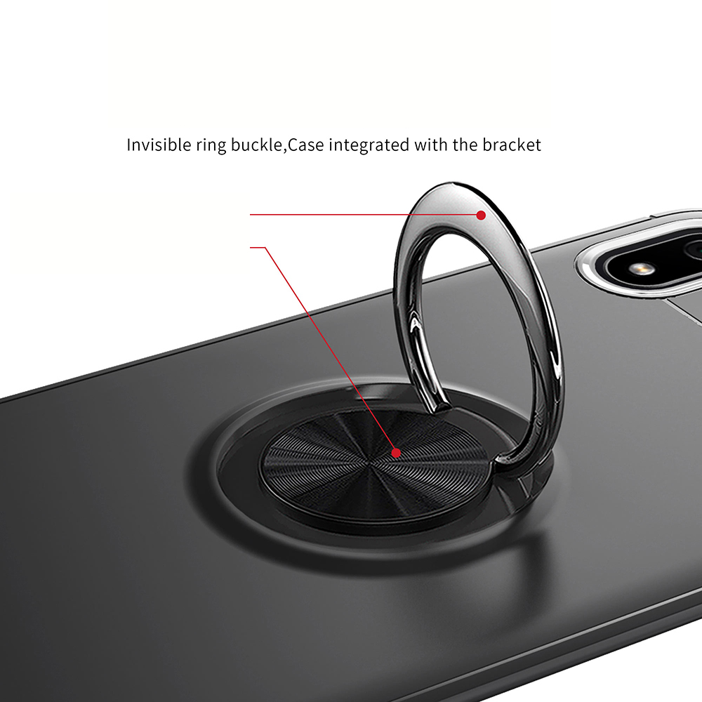 Caixa de Telefone TPU Kickstand (folha de Metal Magnético Embutido) Para Xiaomi Redmi 7a - Azul