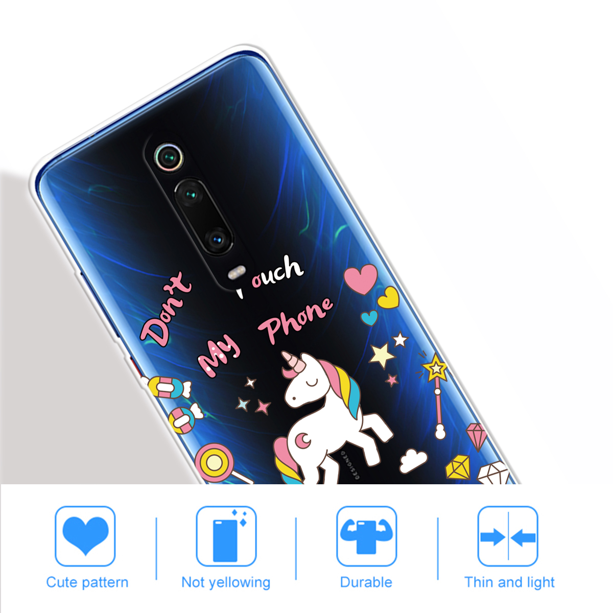 Pattern Printing Clear TPU Phone Case Cover for Xiaomi Redmi K20/K20 Pro/Xiaomi Mi 9T /Mi 9T Pro - Girl and Cat-10