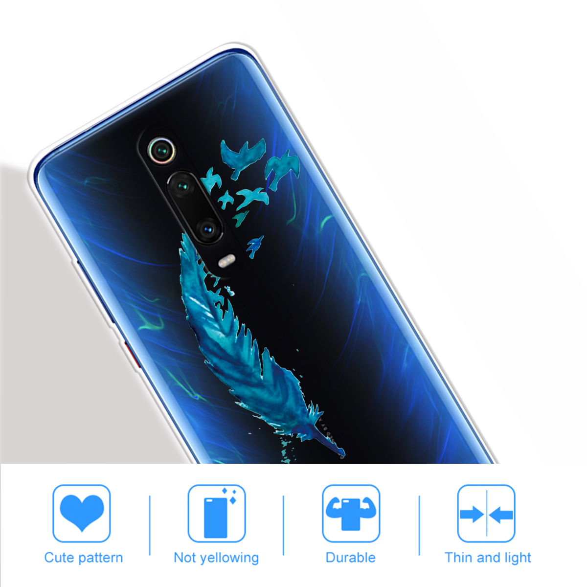Pattern Printing Clear TPU Phone Case Cover for Xiaomi Redmi K20/K20 Pro/Xiaomi Mi 9T /Mi 9T Pro - Girl and Cat-11