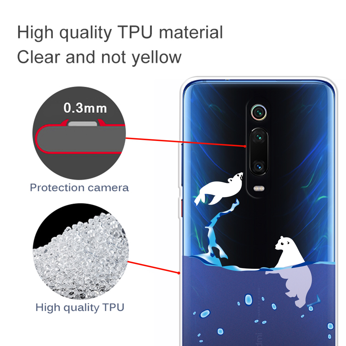 Pattern Printing Clear TPU Phone Case Cover for Xiaomi Redmi K20/K20 Pro/Xiaomi Mi 9T /Mi 9T Pro - Girl and Cat-2