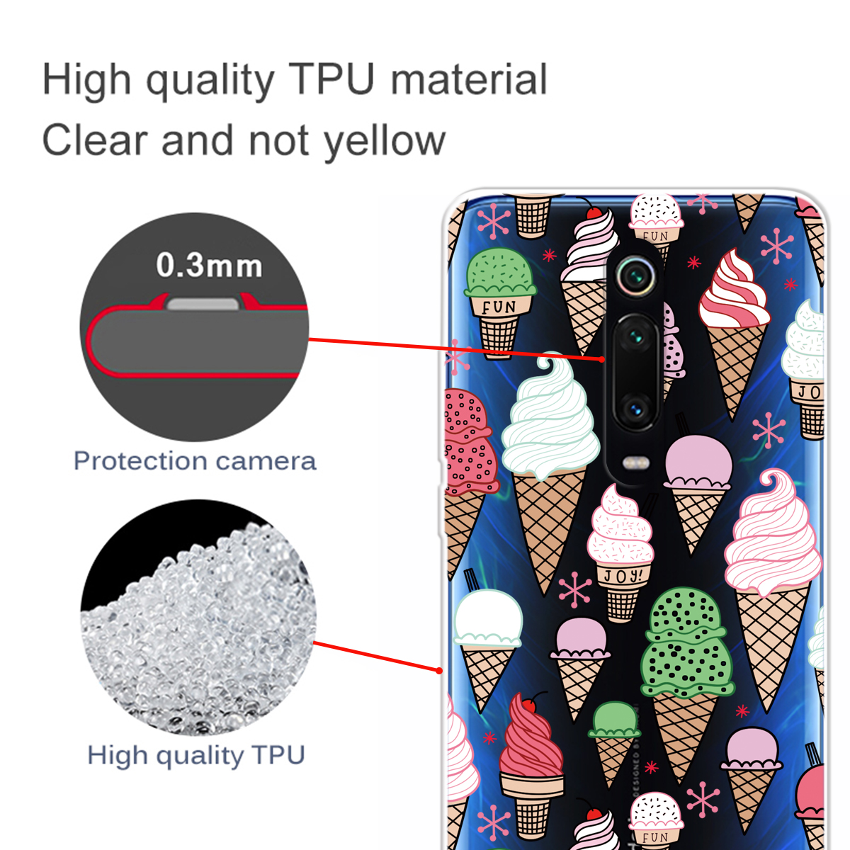 Pattern Printing Clear TPU Phone Case Cover for Xiaomi Redmi K20/K20 Pro/Xiaomi Mi 9T /Mi 9T Pro - Girl and Cat-4