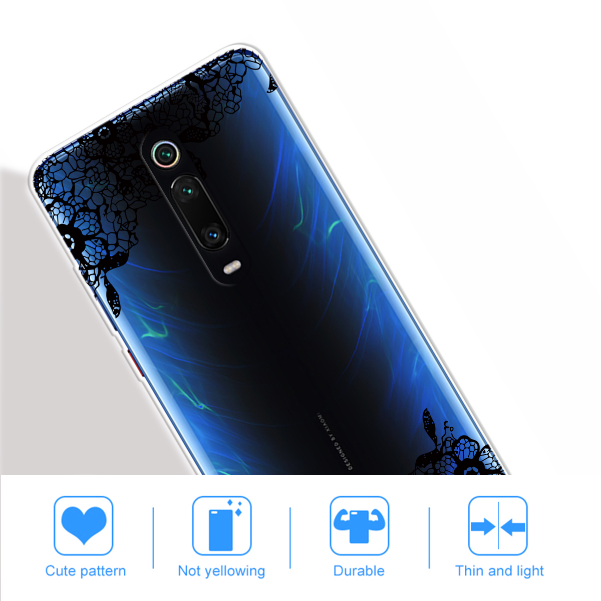 Pattern Printing Clear TPU Phone Case Cover for Xiaomi Redmi K20/K20 Pro/Xiaomi Mi 9T /Mi 9T Pro - Girl and Cat-9