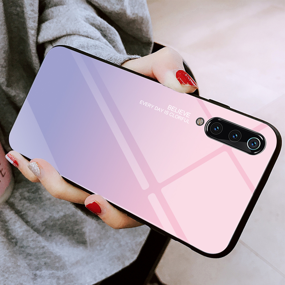 Impression De Motif Verre Trempé + TPU Back Shell Pour Xiaomi MI 9 - Espace Cosmique