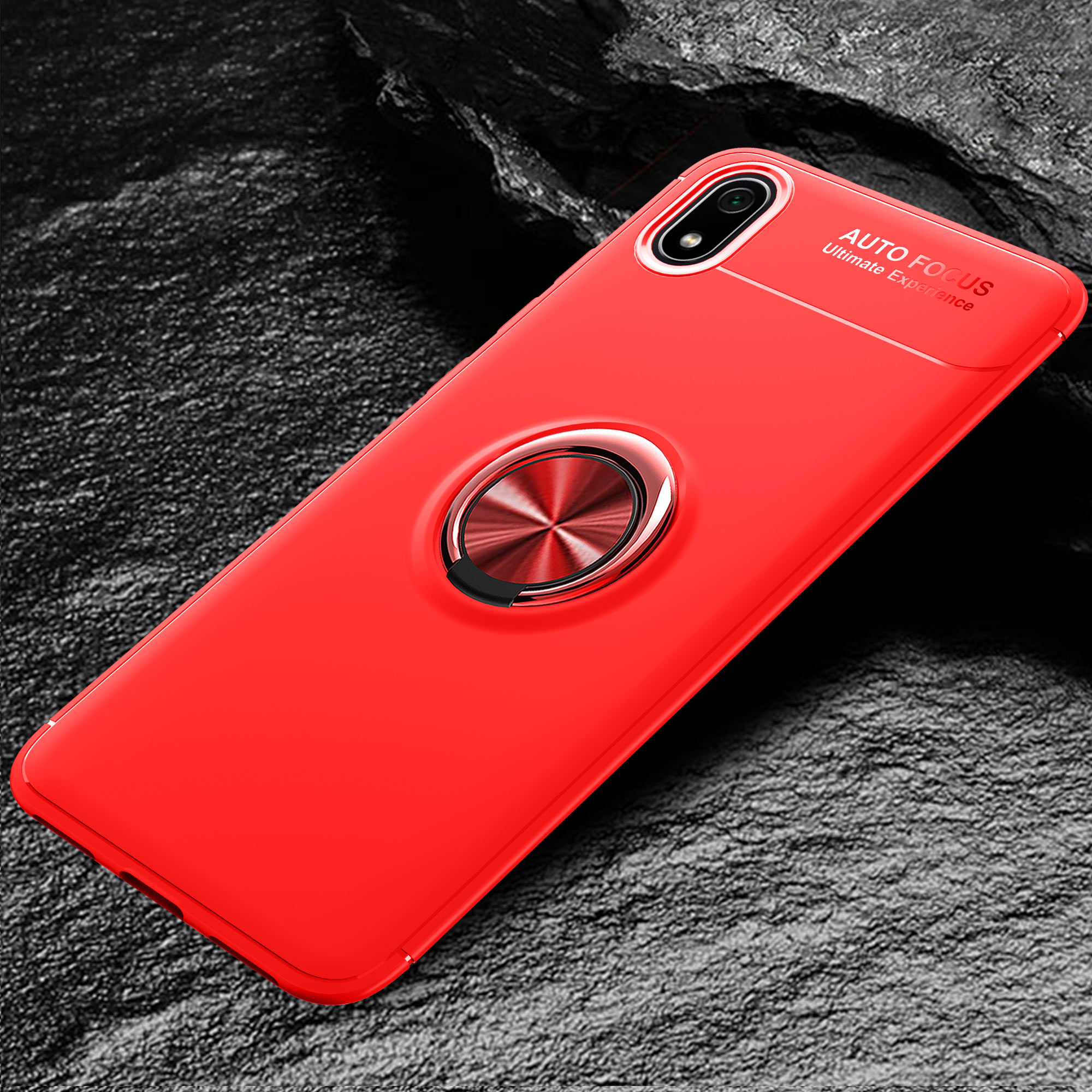 Fanello Per Cellulare TPU Coperchet Coperchetto TPU Follet TPU Forchmi Redmi 7A [tela Metallica Magnetica Incorporata] - Rosso