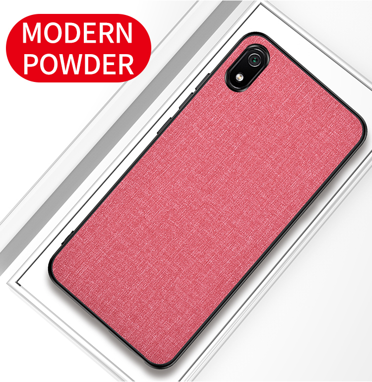 Coque De Téléphone Cellulaire Hybride De TPU En Tissu Mat Pour Xiaomi Redmi 7a - Bleu Foncé