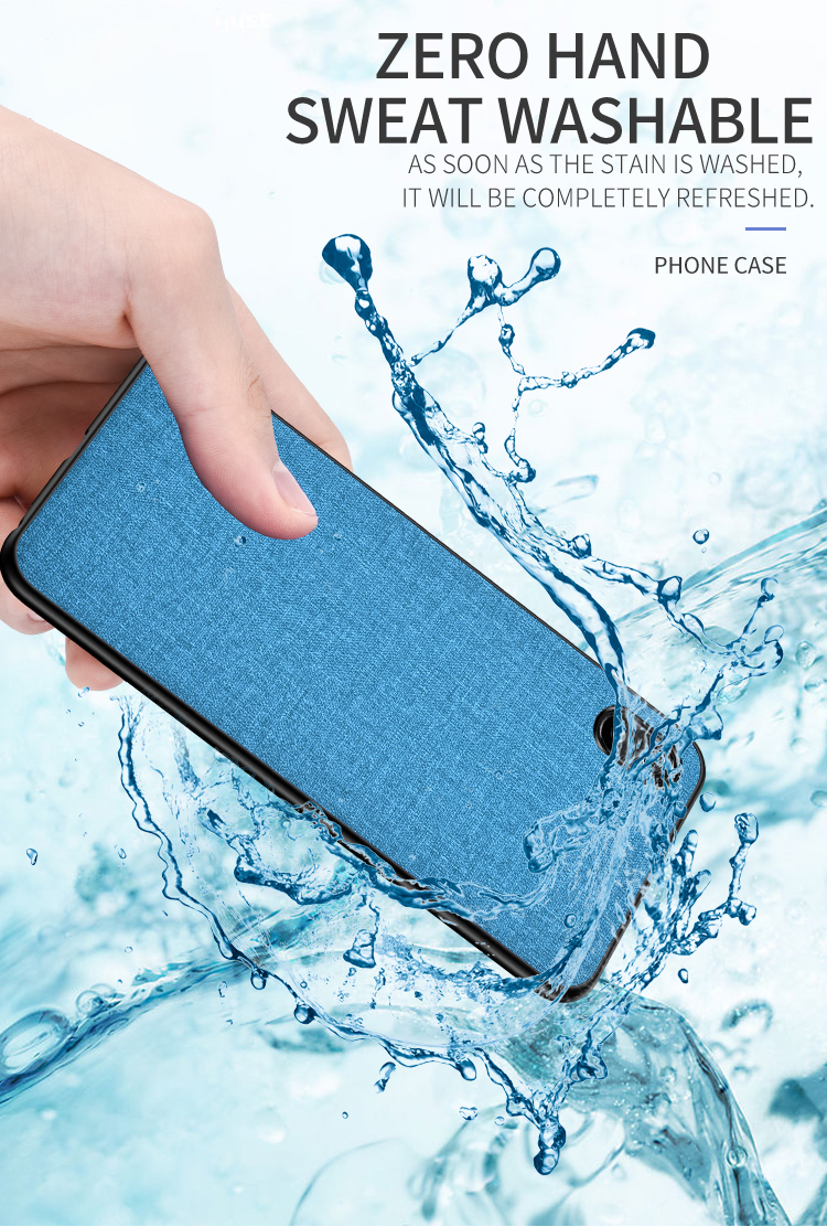 Coque De Téléphone Cellulaire Hybride De TPU En Tissu Mat Pour Xiaomi Redmi 7a - Bleu Foncé