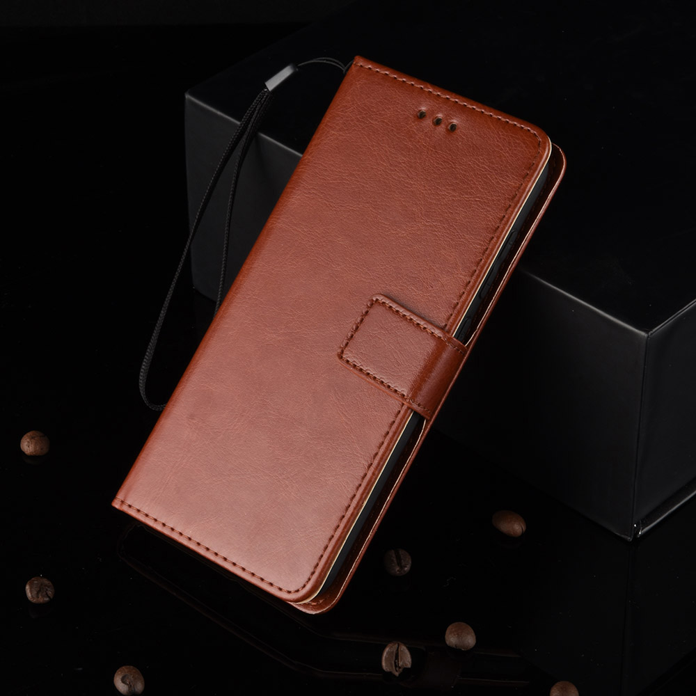 Casa Crazy Horse Leather Casal Para Xiaomi Mi A3 / Mi Cc9e - Castanho