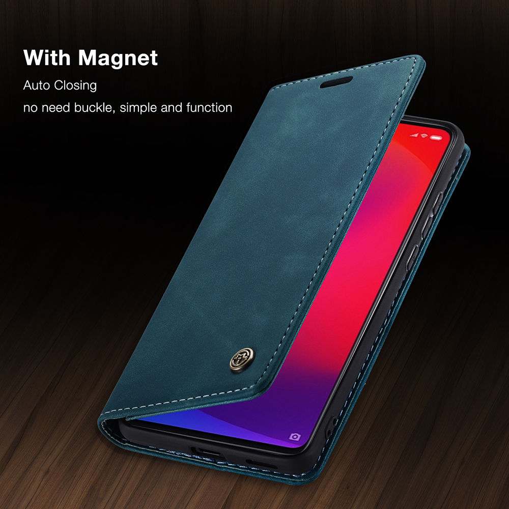 Caseme 013 Série de Portefeuille Auto-absorbed Stand pu Leather Téléphone Couverture Pour Xiaomi Redmi K20 Pro / Redmi K20 / mi 9T / mi 9t Pro - le Noir