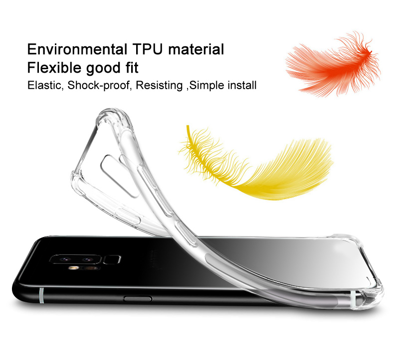 Imak Silky Airbag Shock Protido TPU TPU Shell + Película Protectora de Pantalla Para Xiaomi Mi 9 Lite/ Mi CC9/ Mi CC9 Meitu Edition - Metal Negro