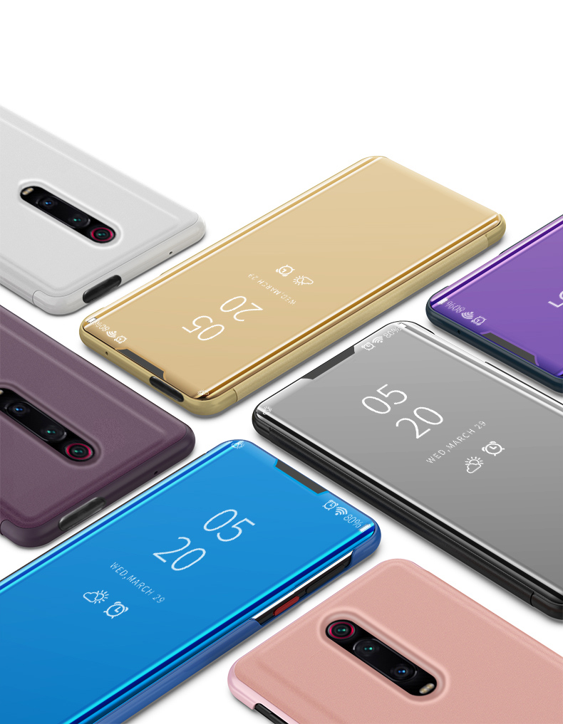 Coperchio in Pelle Della Finestra a Specchio a Specchio a Specchio Per Xiaomi Redmi K20/Redmi K20 Pro/mi 9t/mi 9T Pro - Rosa