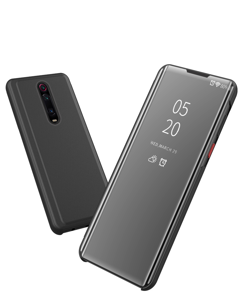 Coperchio in Pelle Della Finestra a Specchio a Specchio a Specchio Per Xiaomi Redmi K20/Redmi K20 Pro/mi 9t/mi 9T Pro - Viola