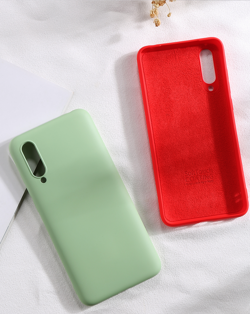 Copertura Posteriore In Silicone Liquido Anti-drop A Livello X Per Xiaomi MI CC9 / MI CC9 Meitu Edition / MI 9 Lite - Verde