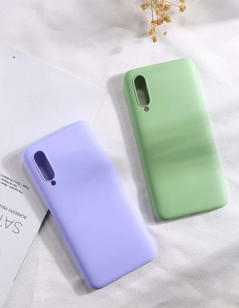 Copertura Posteriore In Silicone Liquido Anti-drop A Livello X Per Xiaomi MI CC9 / MI CC9 Meitu Edition / MI 9 Lite - Verde