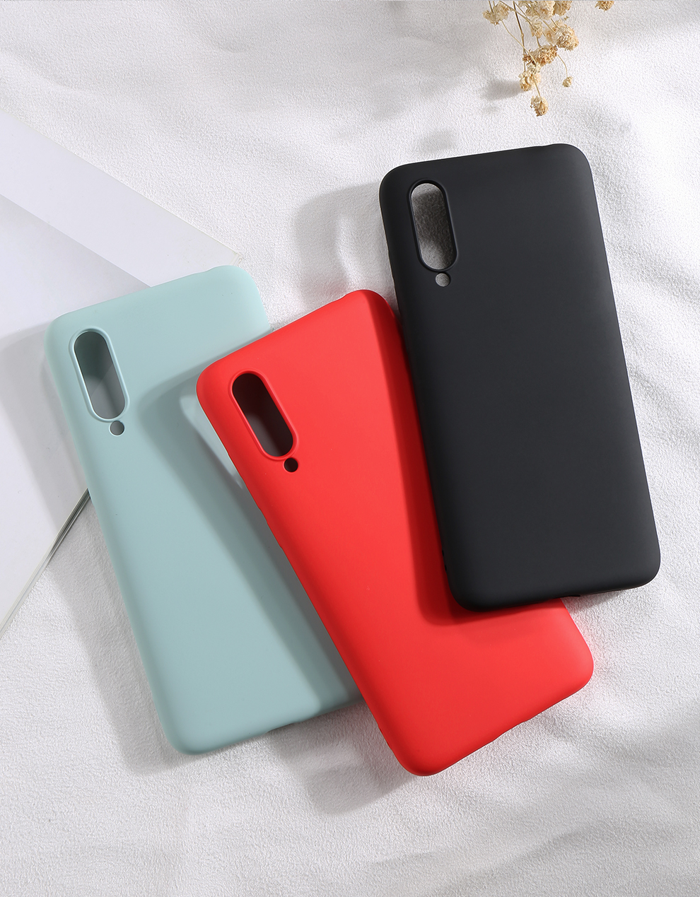 Copertura Posteriore In Silicone Liquido Anti-drop A Livello X Per Xiaomi MI CC9 / MI CC9 Meitu Edition / MI 9 Lite - Verde