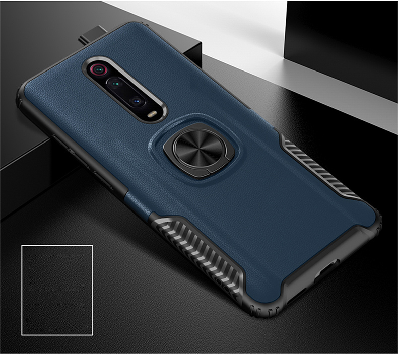PC + TPU Hybrid Case with Finger Ring Kickstand for Xiaomi Redmi K20 / Mi 9T / Redmi K20 Pro / Mi 9T Pro - Black-28