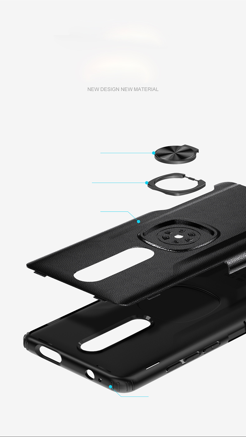 PC + TPU Hybrid Case with Finger Ring Kickstand for Xiaomi Redmi K20 / Mi 9T / Redmi K20 Pro / Mi 9T Pro - Black-8