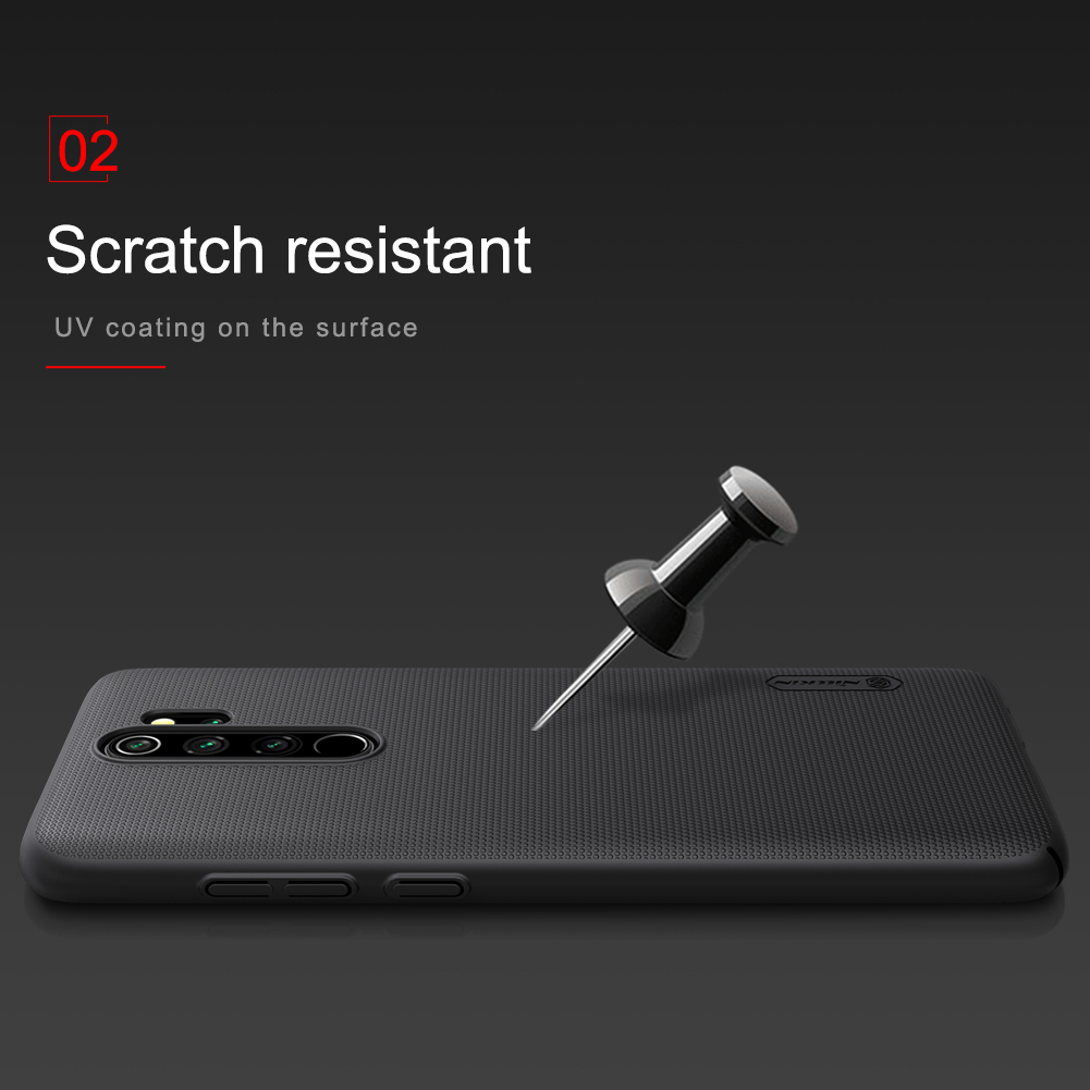 Nillkin Frosted PC Shell Para Xiaomi Redmi Note 8 Pro - Preto