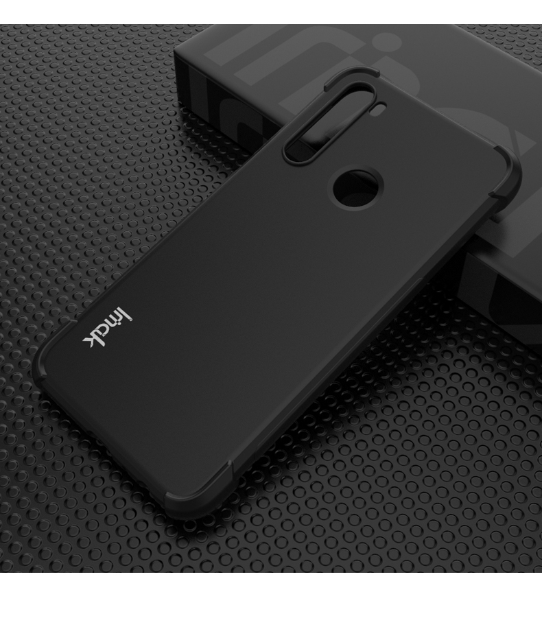 IMAK Anti-drop Tpu-fall + Explosionssicherer Screenfilm Für Xiaomi Redmi Note 8 - Metallschwarz