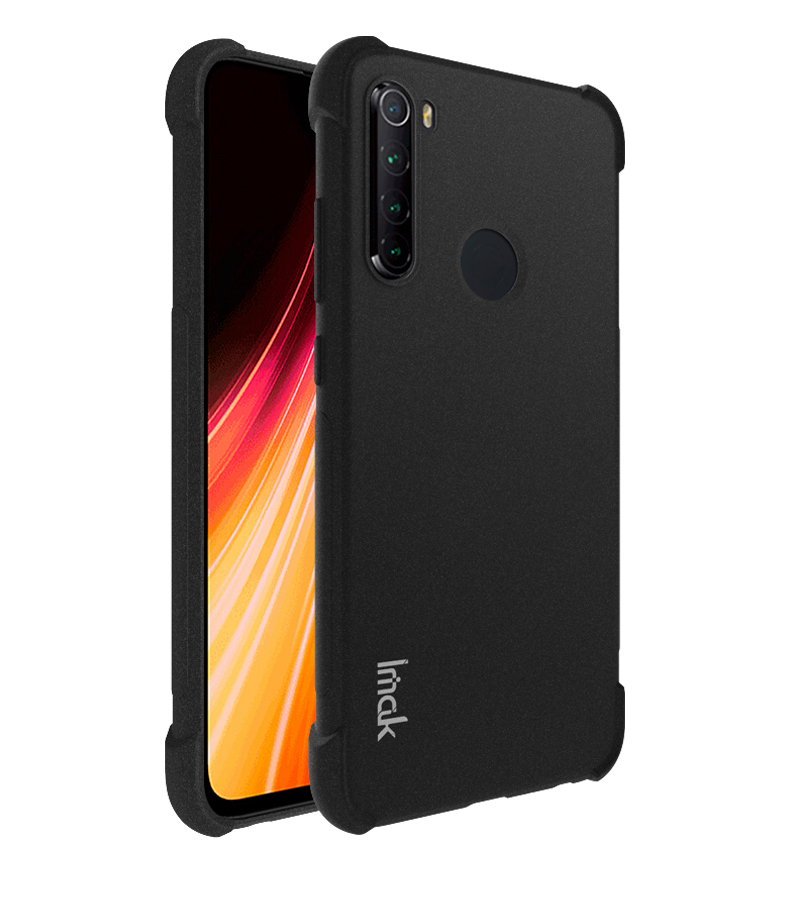 IMAK Anti-drop TPU Case + Filme de Tela à Prova de Explosão Para Xiaomi Redmi Note 8 - Transparente